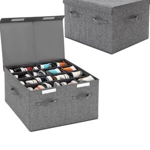 Gray Fabric Shoe Storage Box